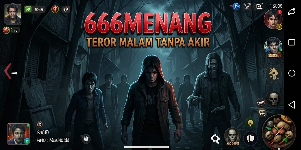Tampilan gameplay 666MENANG dengan atmosfer horor yang mencekam.