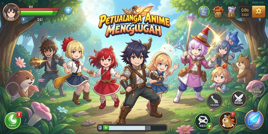 Gameplay seru dengan karakter Anime yang unik.