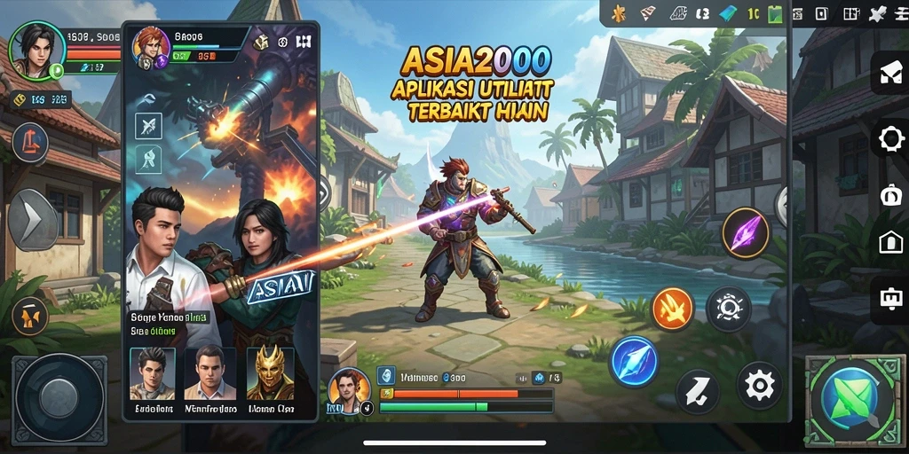 Tampilan antarmuka utama ASIA200 dengan fitur utilitas lengkap.
