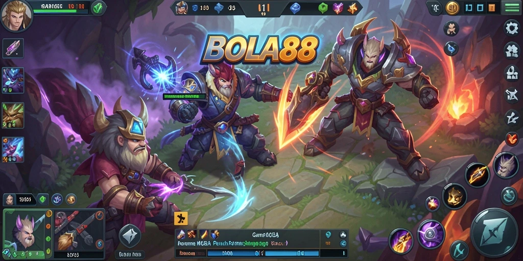 Tampilan gameplay BOLA88 yang seru dan penuh aksi.