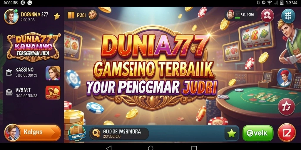 Tampilan gameplay <strong>DUNIA77</strong> yang seru dan mendebarkan di dunia Kasino.