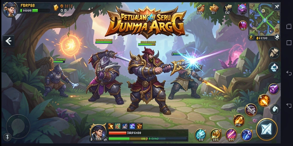 Tangkapan layar gameplay FBRP88 menampilkan pertarungan epik di dunia ARPG.