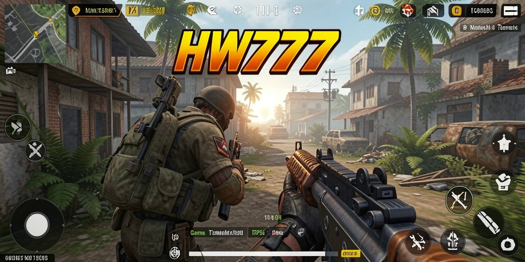 Tangkapan layar HW777 menampilkan aksi pertarungan yang mendebarkan dalam game TPS.