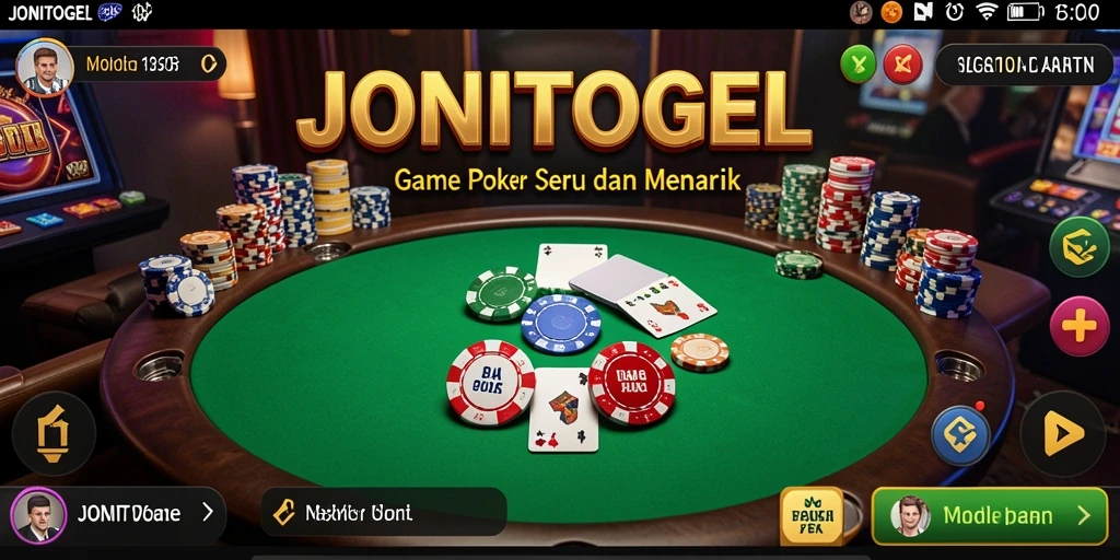 Screenshot dari gameplay poker JONITOGEL yang seru dan menarik.