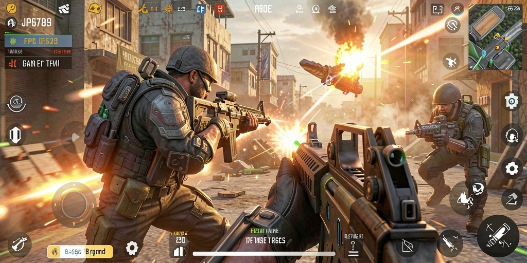 Tangkapan layar gameplay yang menunjukkan aksi mendebarkan dalam JP6789.