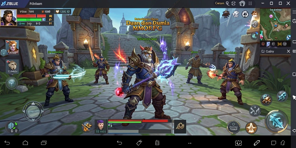 Tampilan gameplay seru dan dinamis dalam JTBLUE.