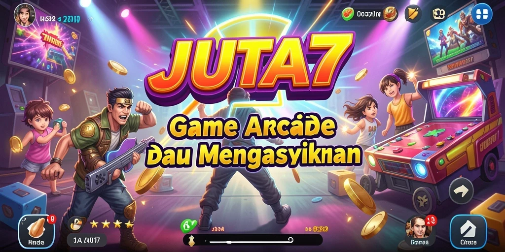 Tampilan seru gameplay JUTA7 dengan aksi menantang di layar.