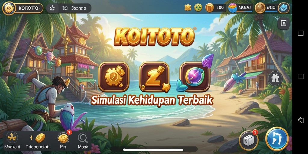 Tampilan gameplay menarik dari KOITOTO yang menunjukkan simulasi kehidupan.