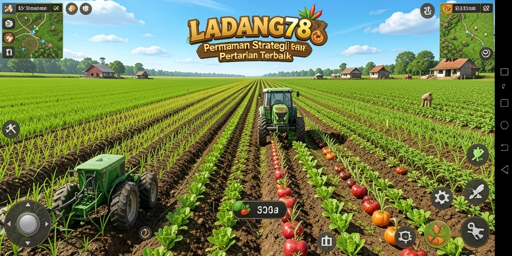 Screenshot LADANG78 menampilkan gameplay pertanian yang seru.