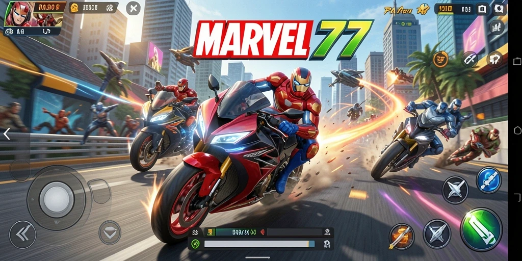 Gameplay balapan motor yang mendebarkan dengan berbagai trek menarik.