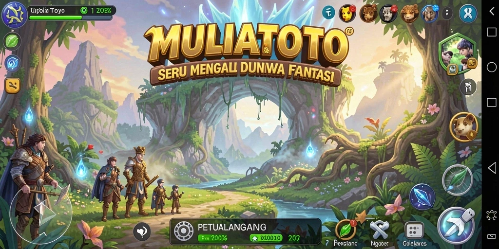 Screenshot utama menunjukkan aksi seru dalam gameplay petualangan.