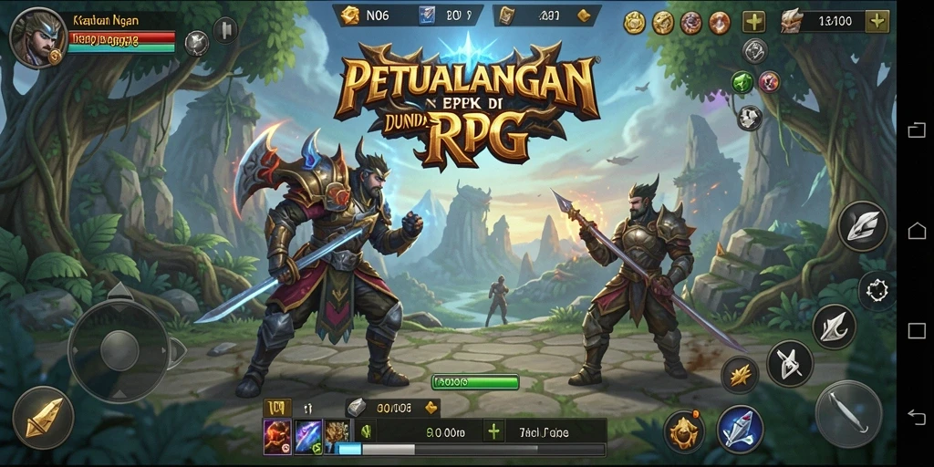 Screenshot N06 menampilkan aksi pertarungan seru di dunia RPG.