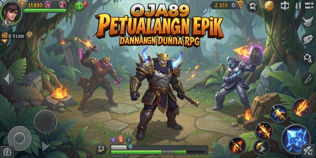 Tampilkan aksi seru dalam permainan RPG OJA89.