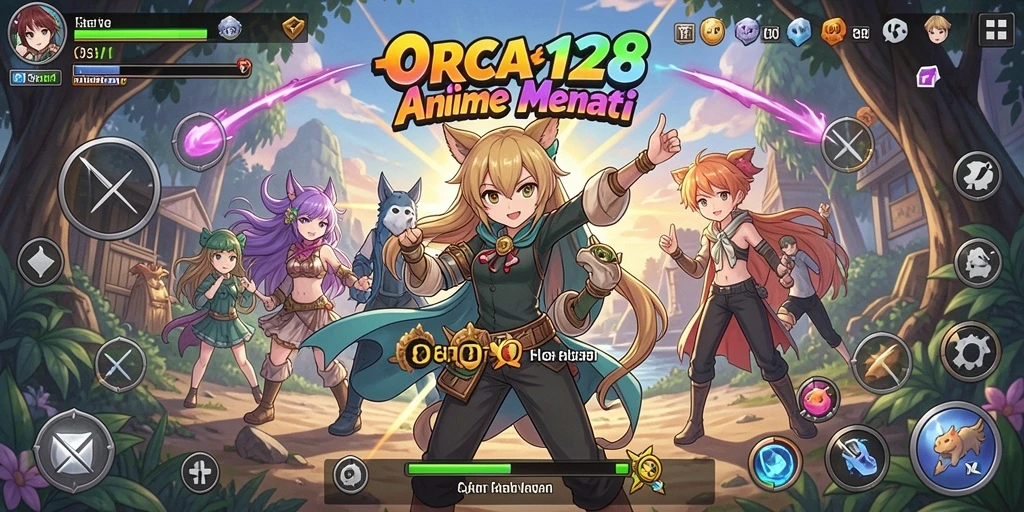 Tangkapan layar gameplay menunjukkan pertarungan epik dalam dunia anime.