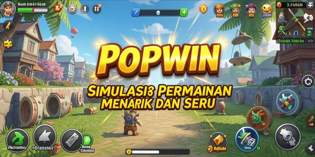 Tampilan mendebarkan dari gameplay <strong>POPWIN</strong> yang memukau dan interaktif.