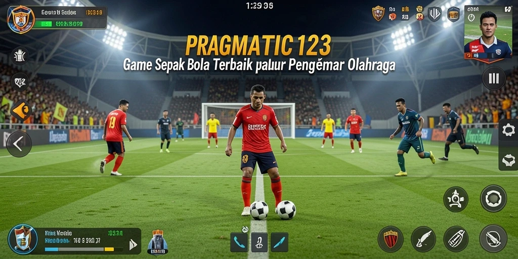 Tampilan aksi mendebarkan dalam game sepak bola PRAGMATIC123.
