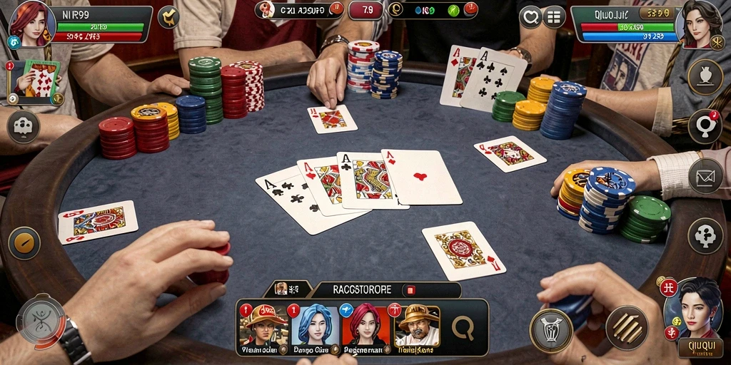 Tampilan menarik dari gameplay QiuQiu RP99 yang mendebarkan.
