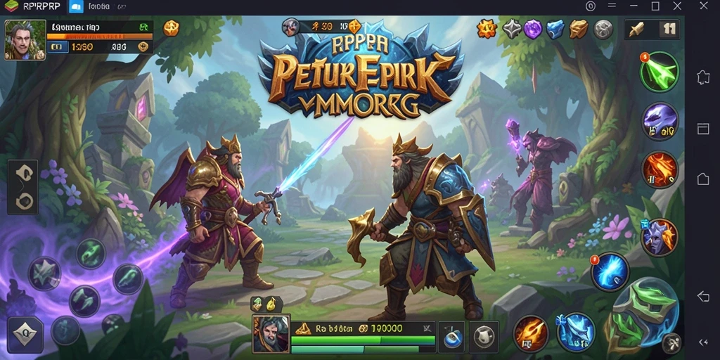 Screenshot menampilkan pertempuran seru dalam RPRPRP di dunia MMORPG.