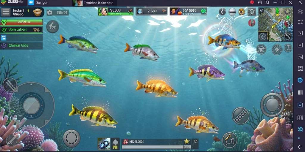 Tampilan gameplay SL888 yang mengasyikkan saat menangkap ikan.