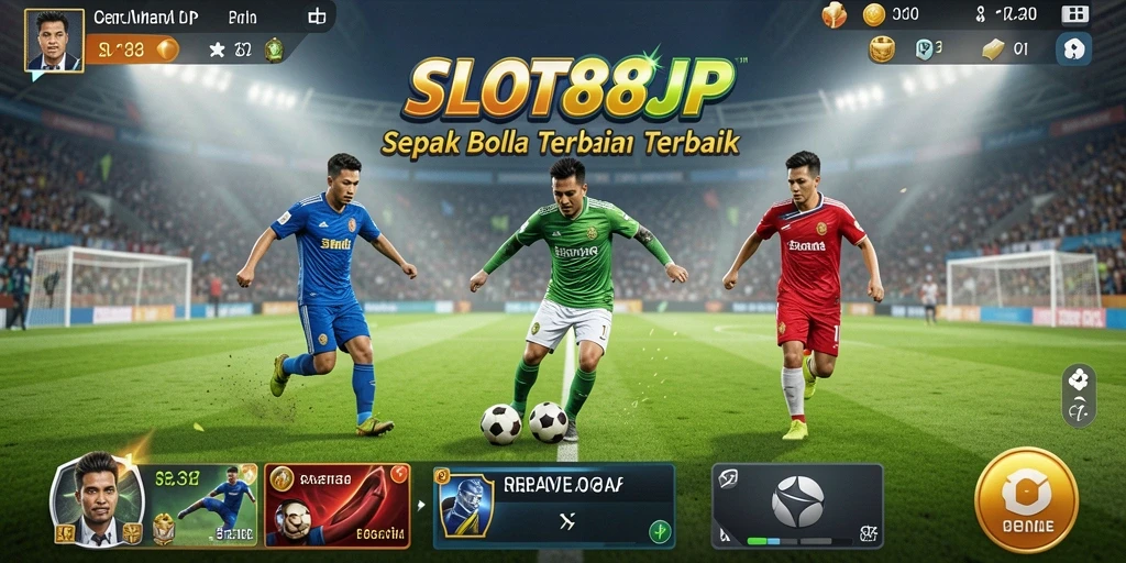 Screenshot <strong>SLOT88JP</strong> menampilkan aksi gameplay sepak bola yang seru.