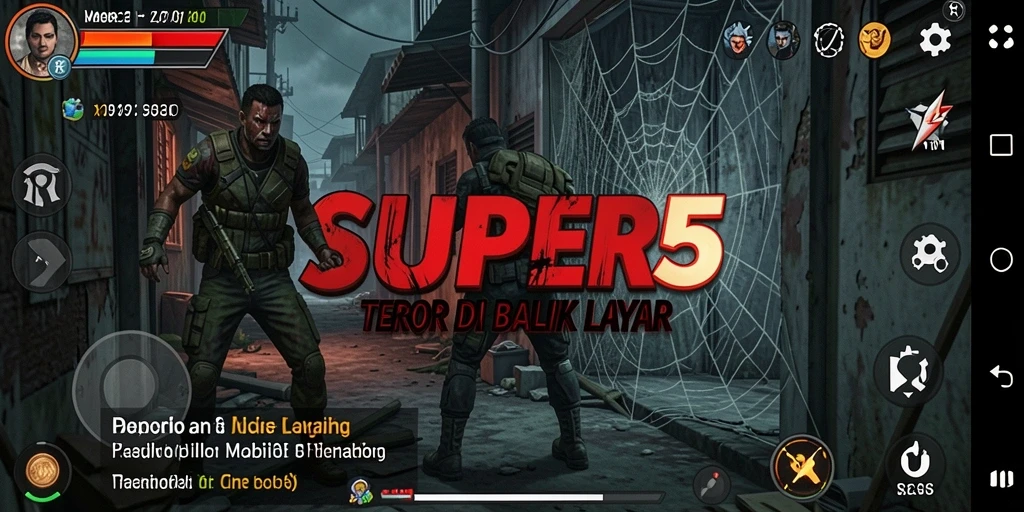 Screenshot SUPER5 menampilkan momen menegangkan di dalam permainan.