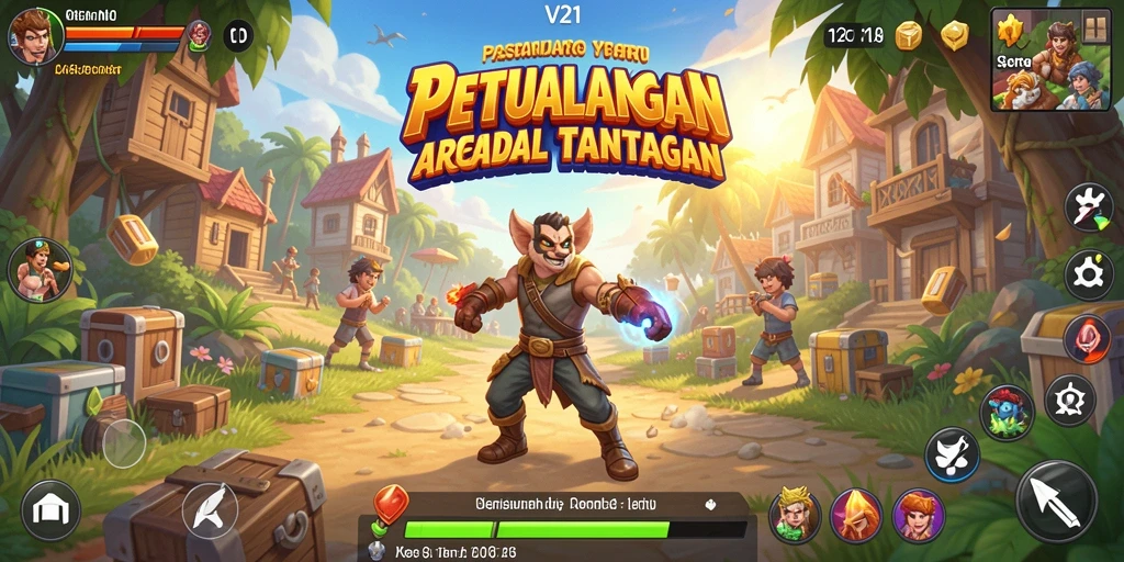 Tampilan gameplay V21 yang seru dan penuh aksi.