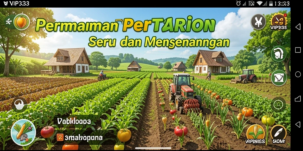 Tampilan gameplay VIP333 yang menarik saat bertani di lahan virtual.