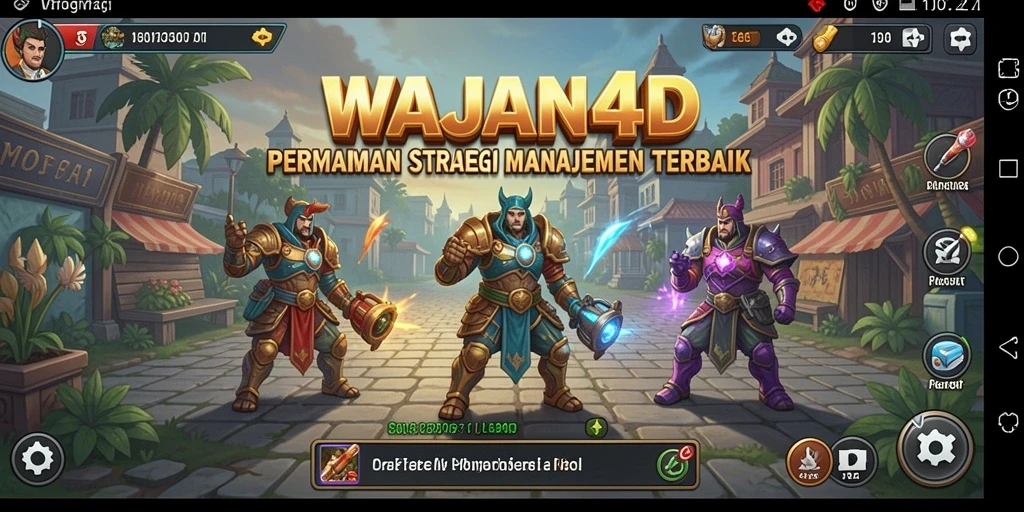 Tangkapan layar gameplay WAJAN4D yang menampilkan aksi strategi yang intens.