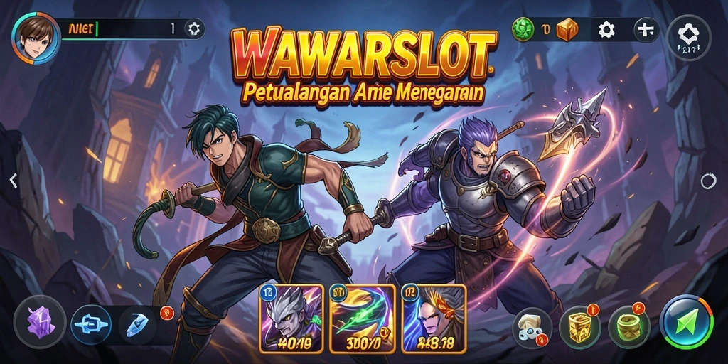 Tampilan gameplay WAWARSLOT yang menakjubkan dengan karakter anime.